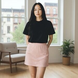 Velvet Pink Mini Skirt L Soft Stretchy Bodycon Going Out Ballet Coquette